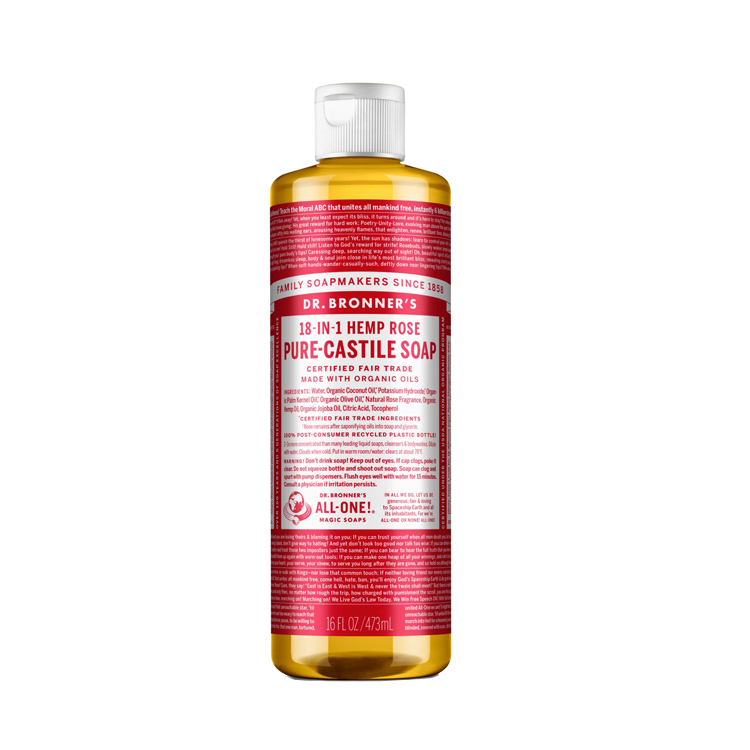 Dr Bronners Rose Castile Liquid Soap 473ml